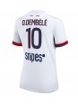 Billige Paris Saint-Germain Ousmane Dembele #10 Bortedrakt Dame 2025-26 Kortermet